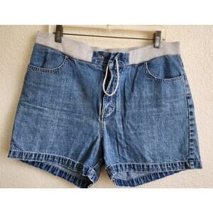 Riders Blue Denim Elastic Drawstring Waist 16W Lightweight Pockets 100% Cotton